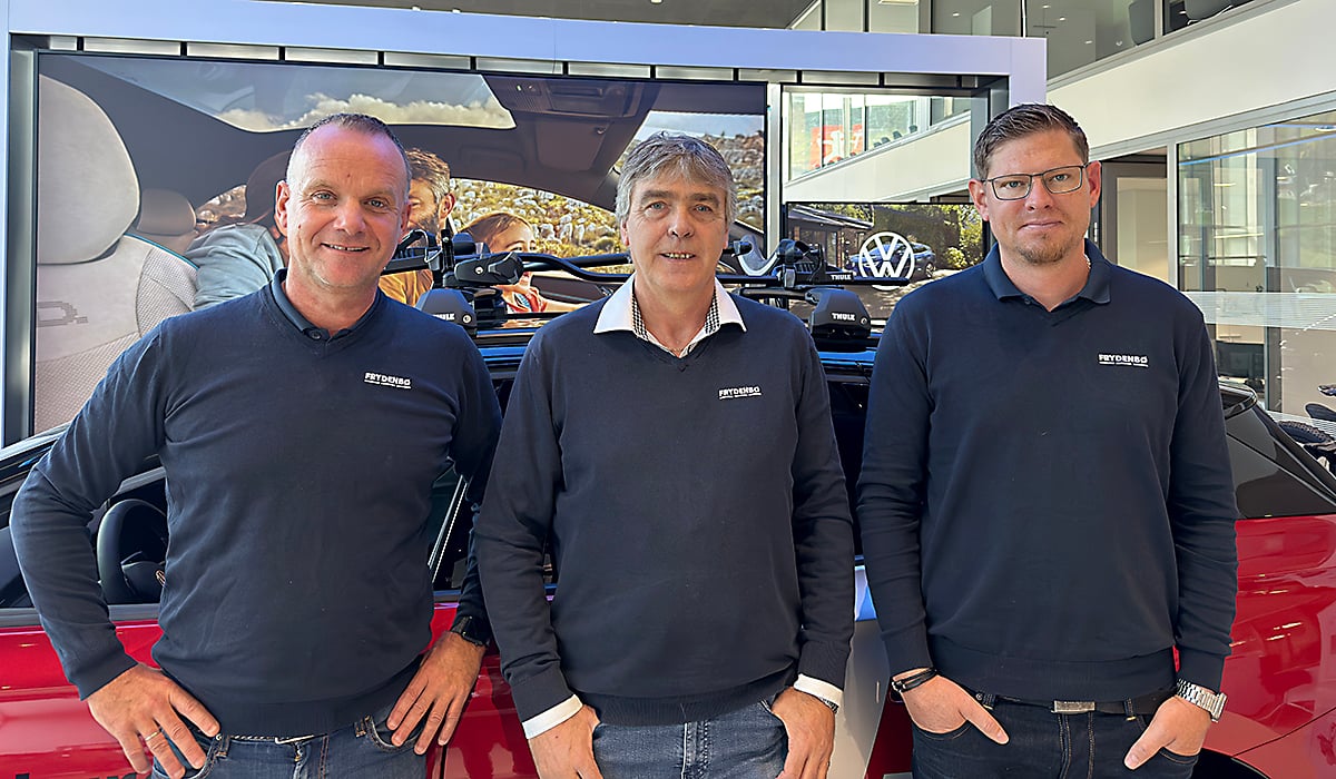 Vårt selgerteam på Volkswagenavdelingen i Sogndal består nå av (f.v.) avdelingsleder Kjetil Nesse, Kristen Uglum og Tommy Uglum.