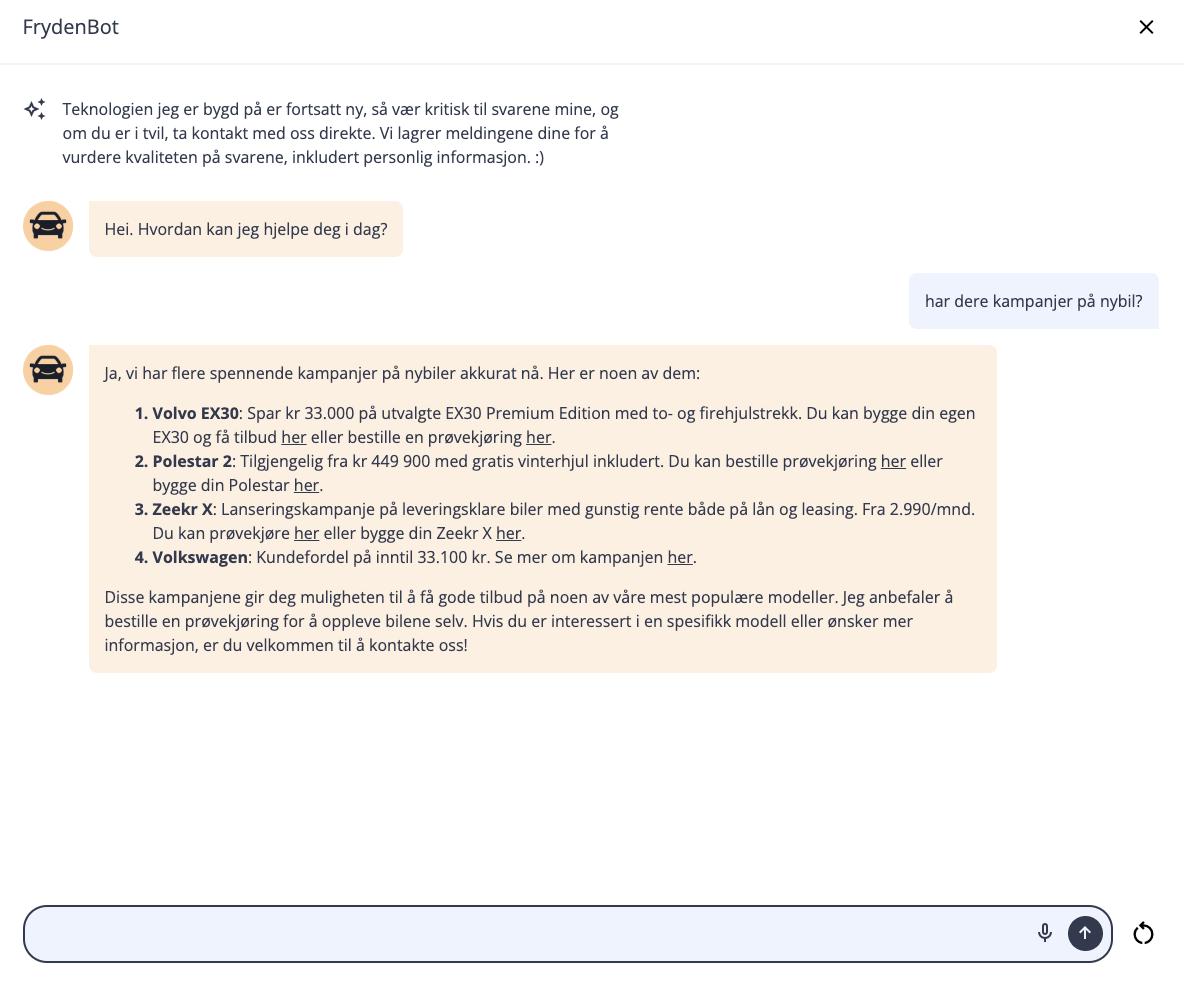 Lurer du på noe? Start med Frydenbot!